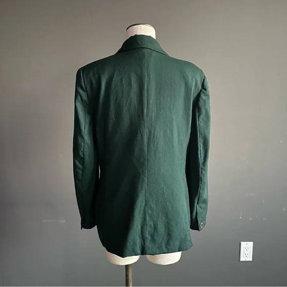 Pendleton 100% Wool Blazer Emerald Green | Classic Tailored Jacket | Made in USA - Picture 6 of 9